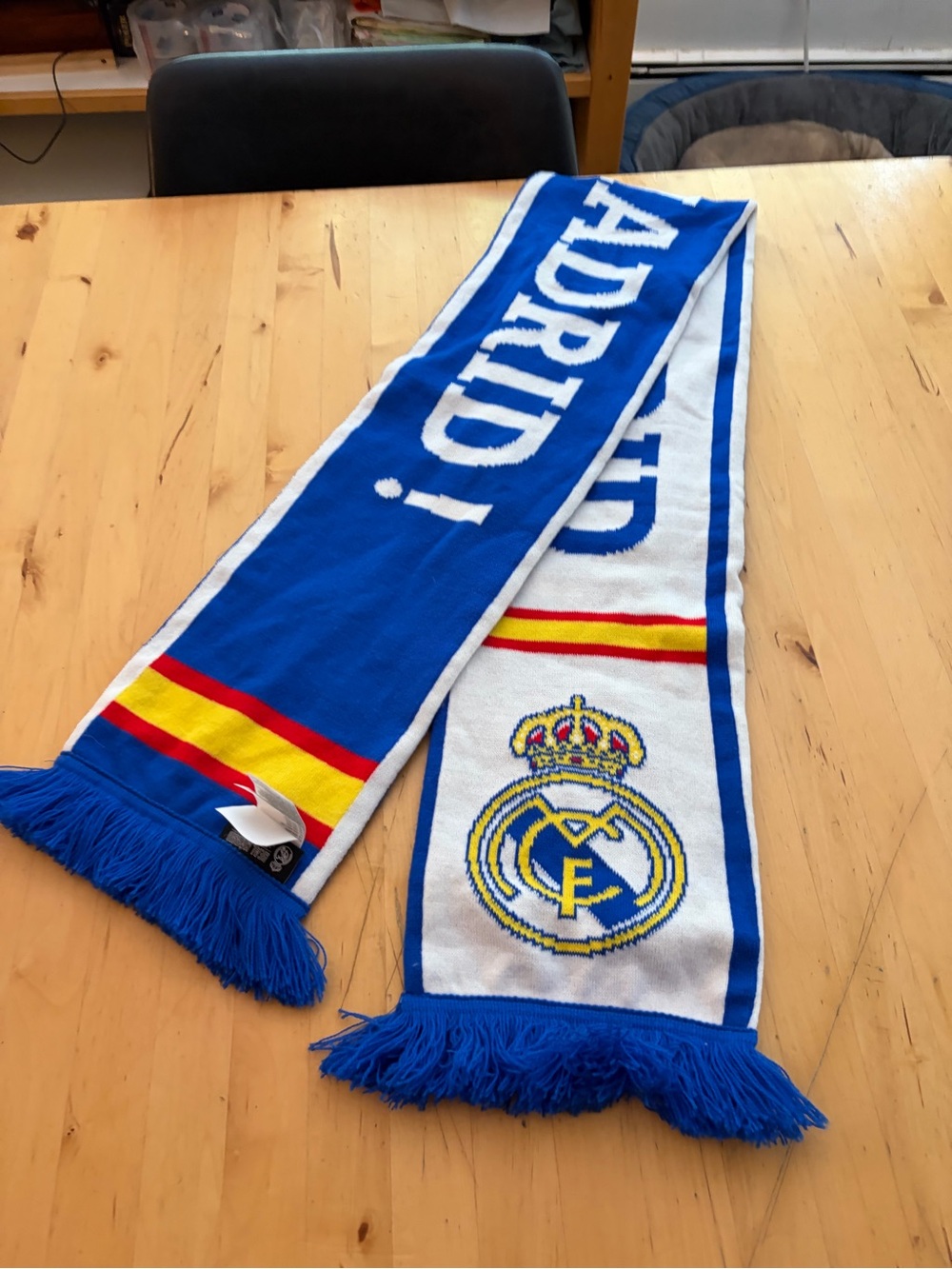 Real Madrid Blue & White Crest Scarf